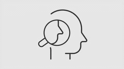 Self awareness line animation Stock Footage 274537410