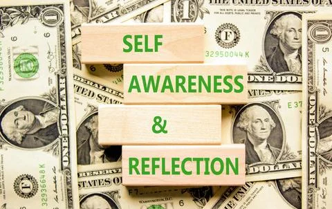 Self awareness reflection symbol. Concept words Self awareness and reflecti.. Stock Photos