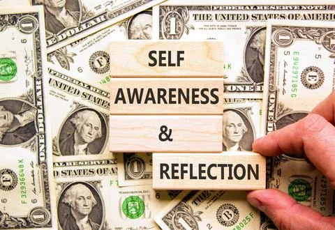 Self awareness reflection symbol. Concept words Self awareness and reflecti.. Stock Photos