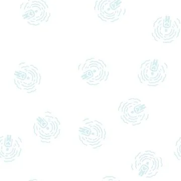 Self-awareness soft skill glyph seamless pattern Stock Illustration