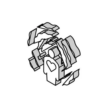 Self-awareness soft skill isometric icon vector illustration Stock Illustration