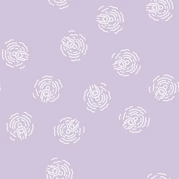 Self-awareness soft skill line seamless pattern Stock Illustration