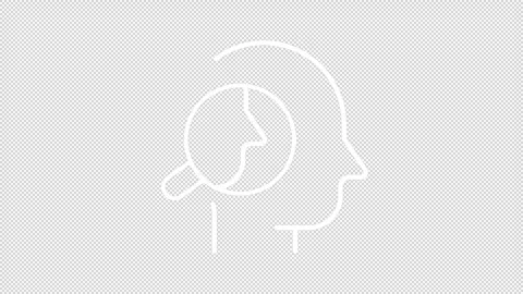 Self awareness white line animation Stock Footage 276458043