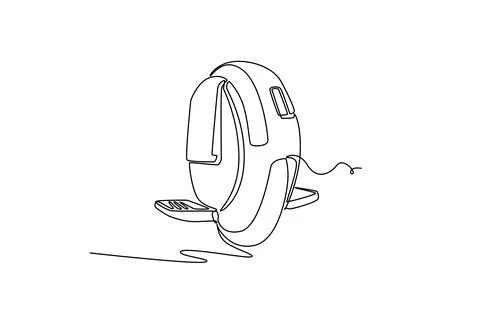 Self-balancing electric unicycle. Compact circular wheel shell casing Stock-Illustration