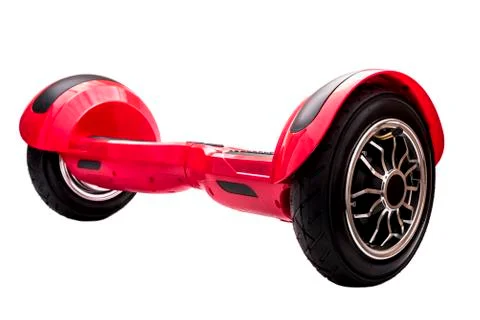 Self-balancing two-wheeled board or hoverboard isolated on white background Stock Photos