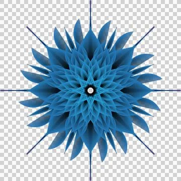 Self ,blue flower Illustrazione stock