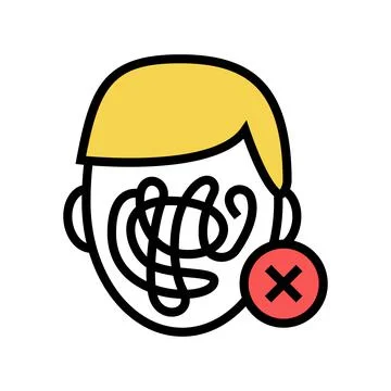 Self cancellation color icon vector illustration Stockillustratie