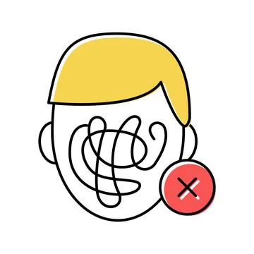 Self cancellation color icon vector illustration Ilustración de archivo