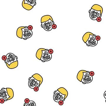 Self cancellation vector seamless pattern 스톡 일러스트