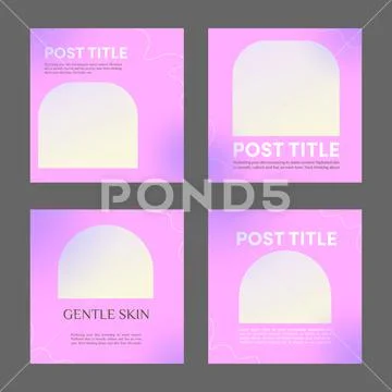 Self care cosmetics grainy social media posts Modello PSD
