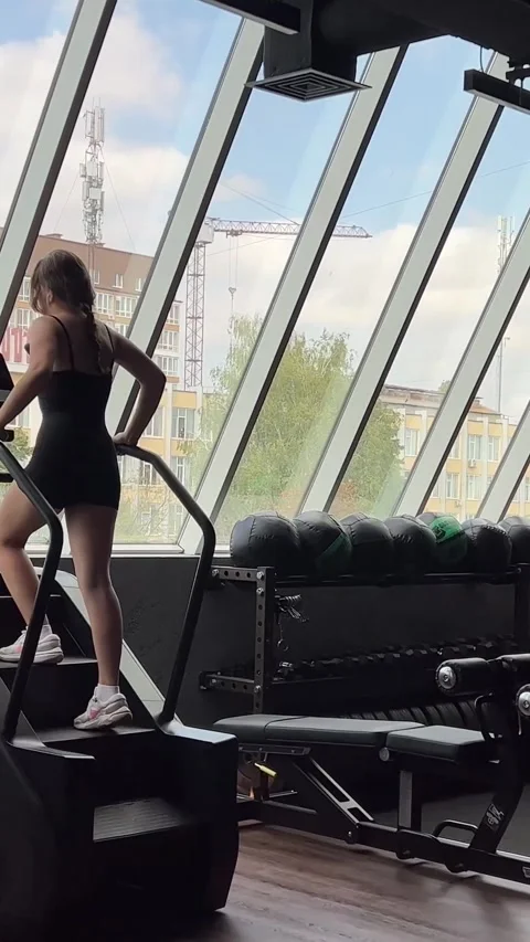 Self care exercise create beautiful figure from young age young woman teenage Vídeos de archivo 251473020