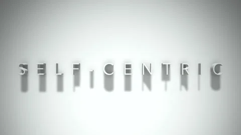 Self centric 3D title animation with shadows on a white background Video stock 297905233