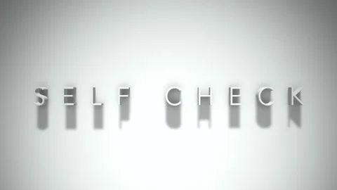 Self check 3D title animation with shadows on a white background Stock Footage 297514469