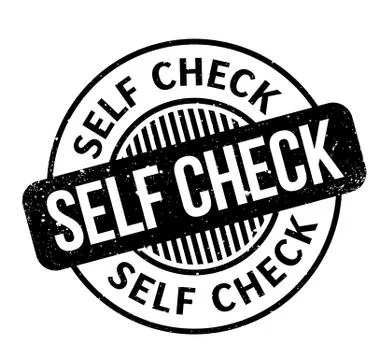 Self Check rubber stamp Illustrazione stock