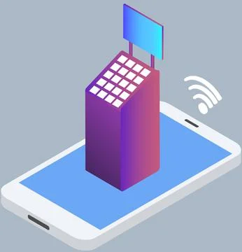 Self checkout technology machine. Modern equipment. Technical support, cashier Illustrazione stock