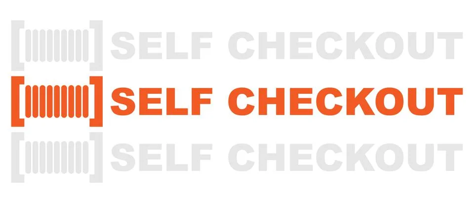 Self Checkout vector illustration on a white background Stock Illustration