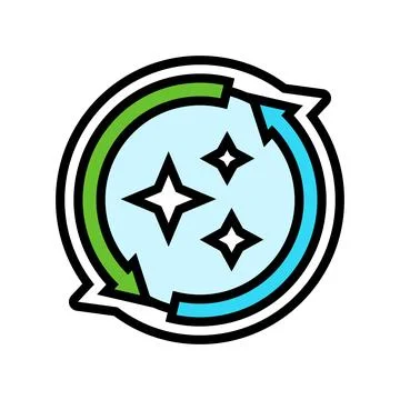 Self cleaning feature color icon vector illustration Illustrazione stock