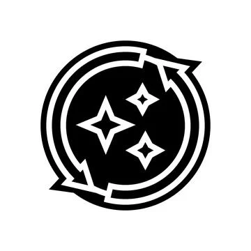 Self cleaning feature glyph icon vector illustration Illustrazione stock