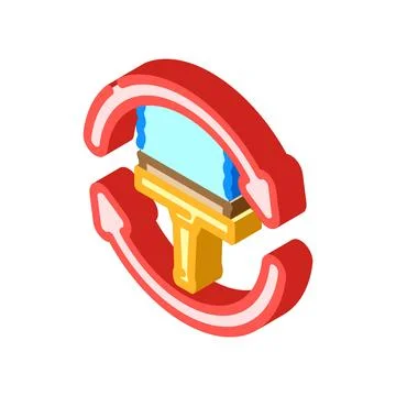 Self cleaning feature isometric icon vector illustration Illustrazione stock