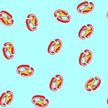 Self cleaning feature isometric icon seamless pattern Illustrazione stock
