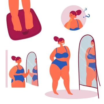 Self confidence. Beautiful vector illustration. Stock Illustration