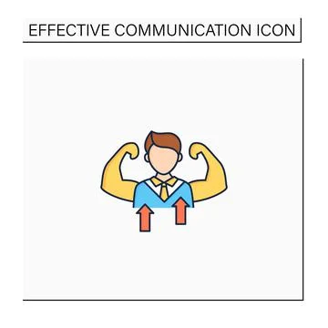 Self confidence color icon Stock Illustration