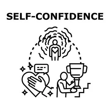 Self confidence concept boosting personal development and success Stock Illustration