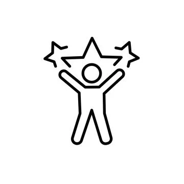 Self-Confidence icon. Monochrome element illustration. Self-Confidence icon d Stock Illustration