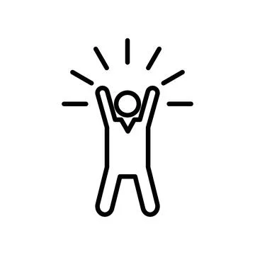 Self Confidence icon outline set collection or pack Stock Illustration