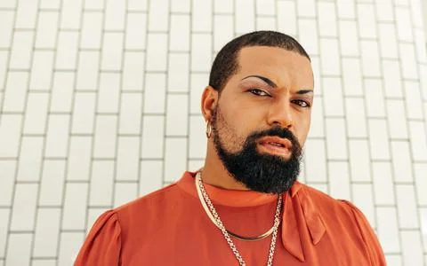 Self-confident drag queen looking at the camera Stock Photos