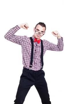 Self-confident nerd man Stock Photos