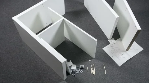Self-constructing piece of furniture Stock Footage 42189775
