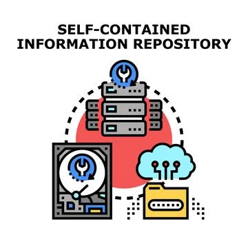 Self contained information repository data management system 스톡 일러스트