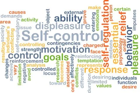 Self-control background concept Stock Illustration