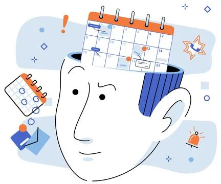 Self control, learning and self-education for personal development, smart idea Illustrazione stock