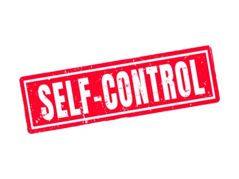 Self-control red stamp style Stock-Illustration