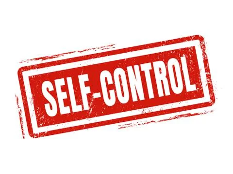 Self-control red stamp style Stock-Illustration