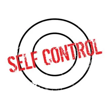 Self Control rubber stamp Illustrazione stock