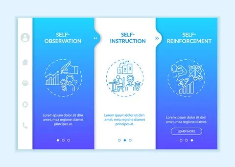Self-control techniques onboarding vector template Stock-Illustration