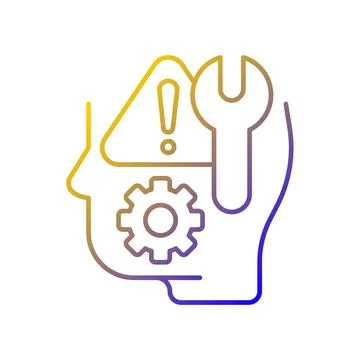 Self correction gradient linear vector icon Stock Illustration