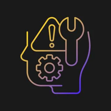 Self correction vector icon for dark theme Stock Illustration