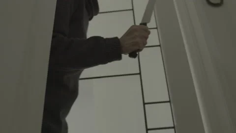 Self Defence with a Knife 2 Low Angle Shot Stock Footage 239028269