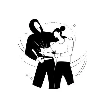 Self defense abstract concept vector illustration. 스톡 일러스트