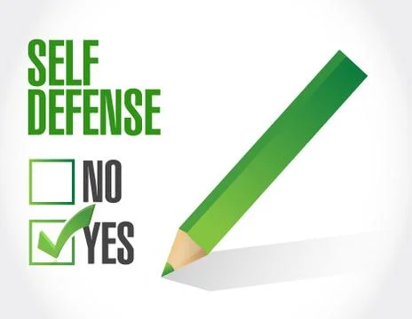 Self defense check mark illustration design Stock Illustration