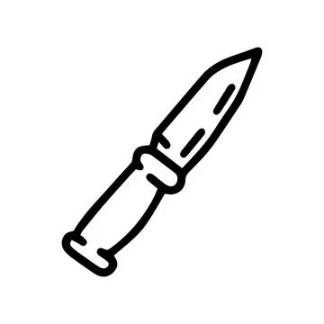 Self defense knife line vector doodle simple icon Illustration