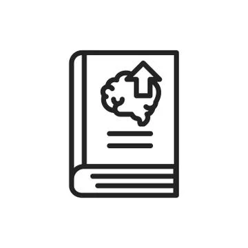 Self development book black line icon. Vector illustration Stock Illustration