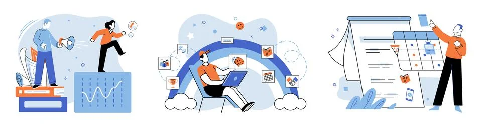 Self development. Developing self consciousness is key aspect self development Stock Illustration