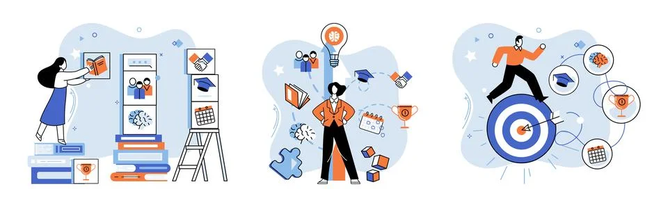 Self development. Embracing change is essential for successful self development Stock Illustration