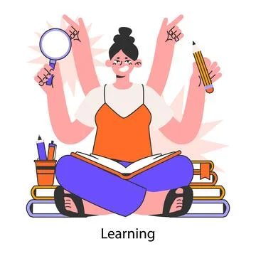 Self-development. Increasing of individual or professional competencies Illustrazione stock