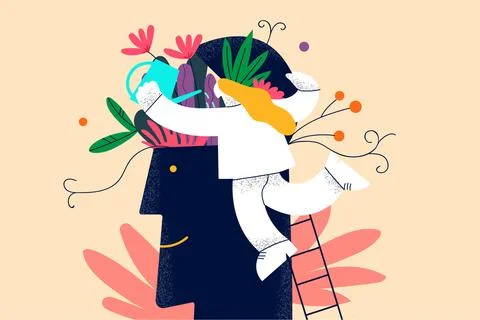 Self development, personal growth and improvement concept Stock Illustration